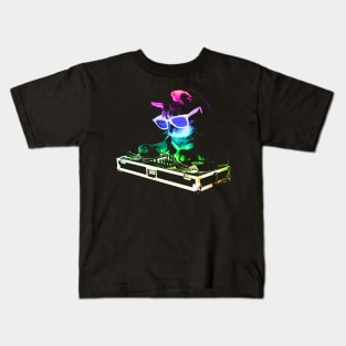 HOUSE CAT (Rainbow DJ Kitty) Kids T-Shirt